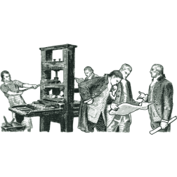 Printing Press Vintage Illustration
