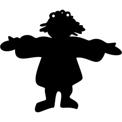 Doll cartoon silhouette