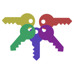 Rainbow set of keys