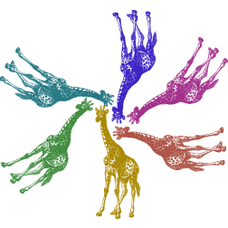 Rainbow giraffes