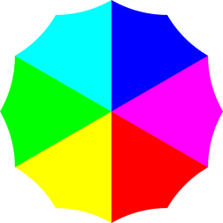 Rainbow umbrella