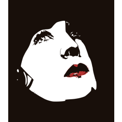 Red lips lady