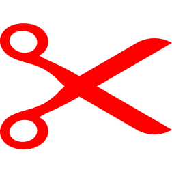 Red scissors simplified
