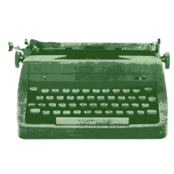 Green typewriter