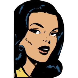woman close-up from the comic book