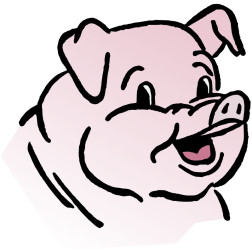 Cartoon pig head