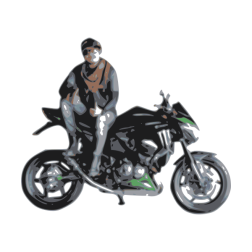 Motocycle rider