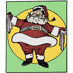 Santa in a circle
