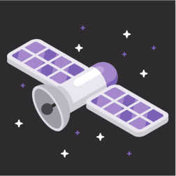 Satellite in space 3D