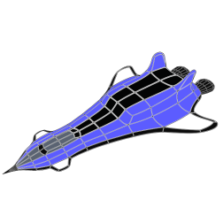 Painted scifi spaceship