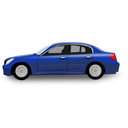 Blue sedan car