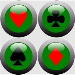 Vector image of web ready poker buttons