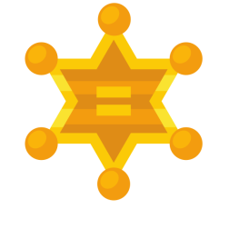 Sheriff Star Badge Vector Icon