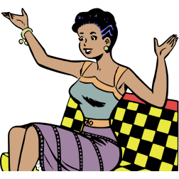 Sitting fashion woman
