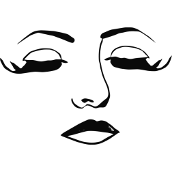 Sleepy Woman eyes and lips