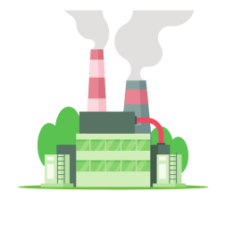 Smoke from a factory chimney