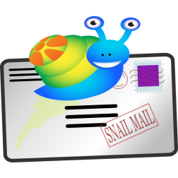 Snail Mail Vector Icon
