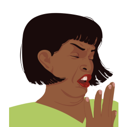 Sneezing woman
