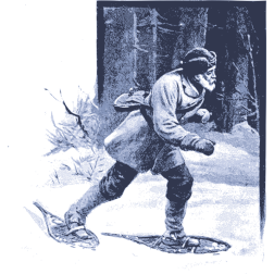 Man in snowshoes