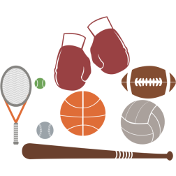 Various sports items