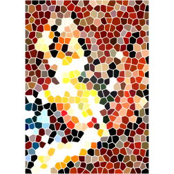 Abstract stained glass woman