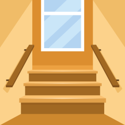 Wooden staircase