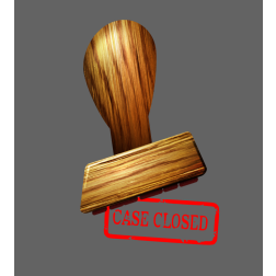 Case closed stamp