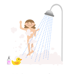 Enjoying a shower