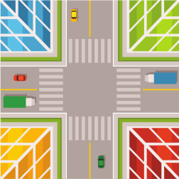 Street crossing seen from above