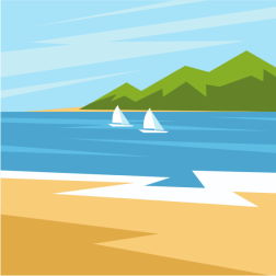 Sea landscape in the summer