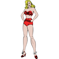 Bikini pin-up girl