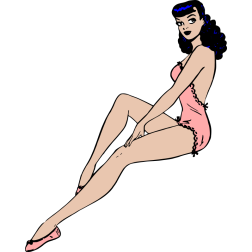 Posing in underwear