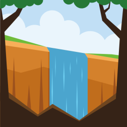 Tall waterfall