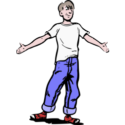 Teen in jeans