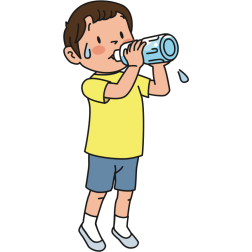 Thirsty boy