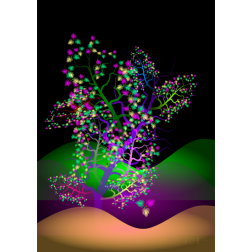 Colourful leafs tree