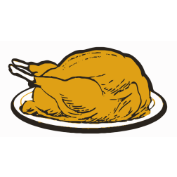 Turkey on platter