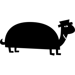 Turtle cartoon silhouette