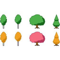 Four trees