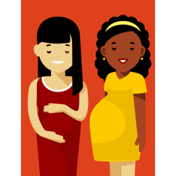 Two pregnant women