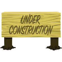 Under Construction Wood Sign