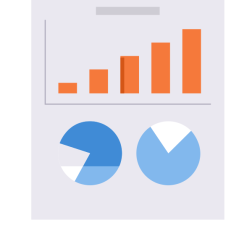Business Dashboard with Bar and Pie Charts