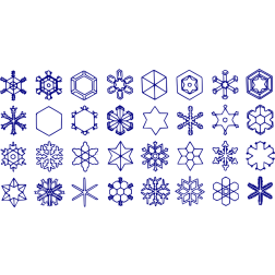 Various types of snowflakes