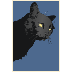 Vintage black cat poster