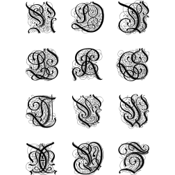 Vintage English alphabet