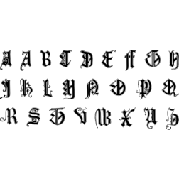 Vintage English Alphabet Font
