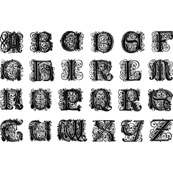 Vintage English alphabet-1649371116