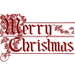 Vintage ornate Merry Christmas