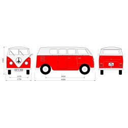 Red van angle shots