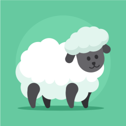 Cute Cartoon White Sheep
